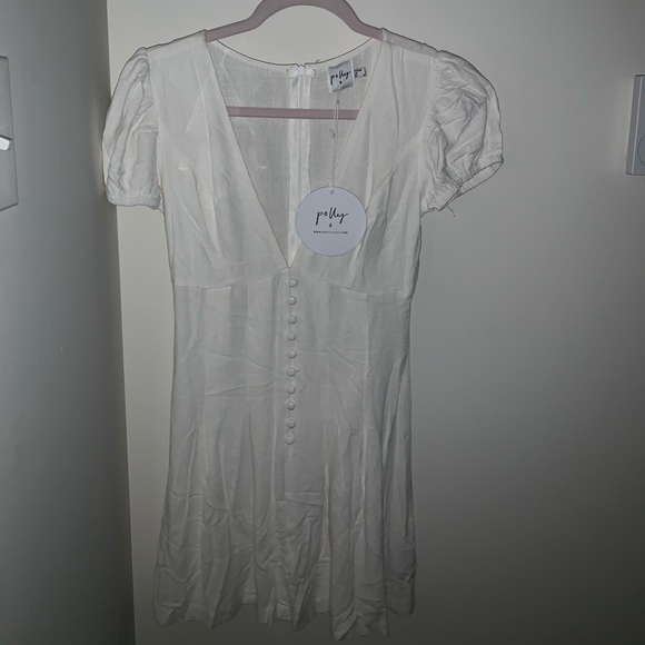 PRINCESS POLLY ALIBI MINI DRESS WHITE - Picture 5 of 5